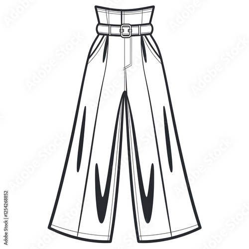 vector illustration of a pant