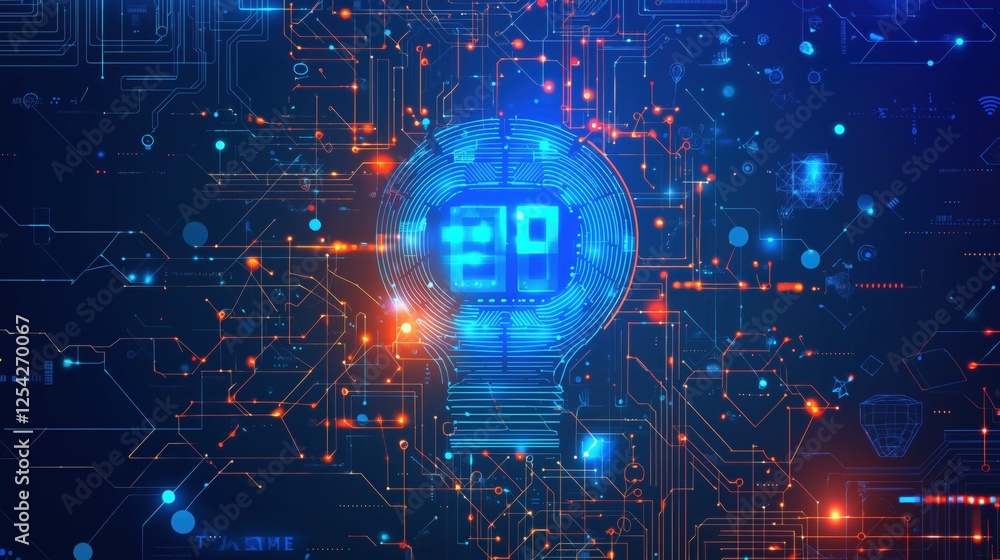 Abstract background in concept of artificial intelligence Abstract background in concept of artificial intelligence