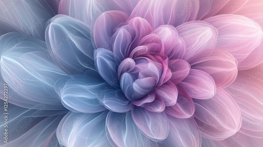 Obraz premium fVivid blue blooms in dreamy detail, radiating surreal beauty and tranquility