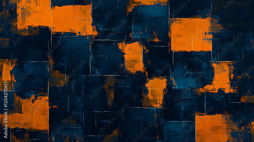 Abstract Orange and Teal Textured Paint Background Abstract Orange and Teal Textured Paint Background