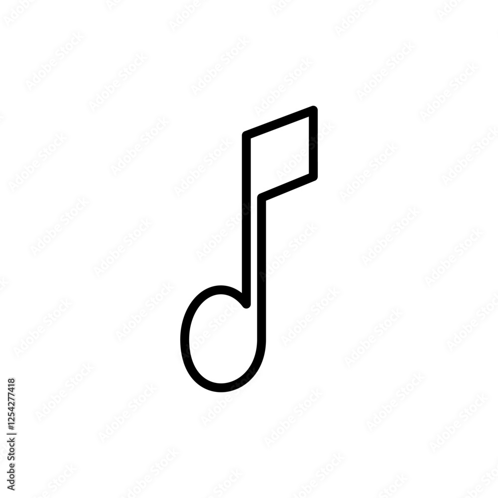 Music icon vector. note music sign and symbol Music icon vector. note music sign and symbol