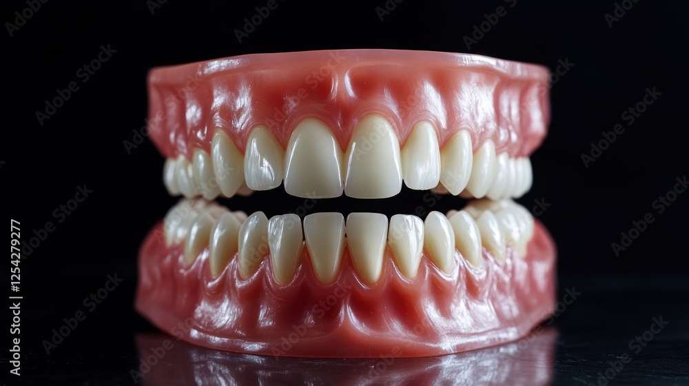 Obraz premium A model of human teeth and gums.