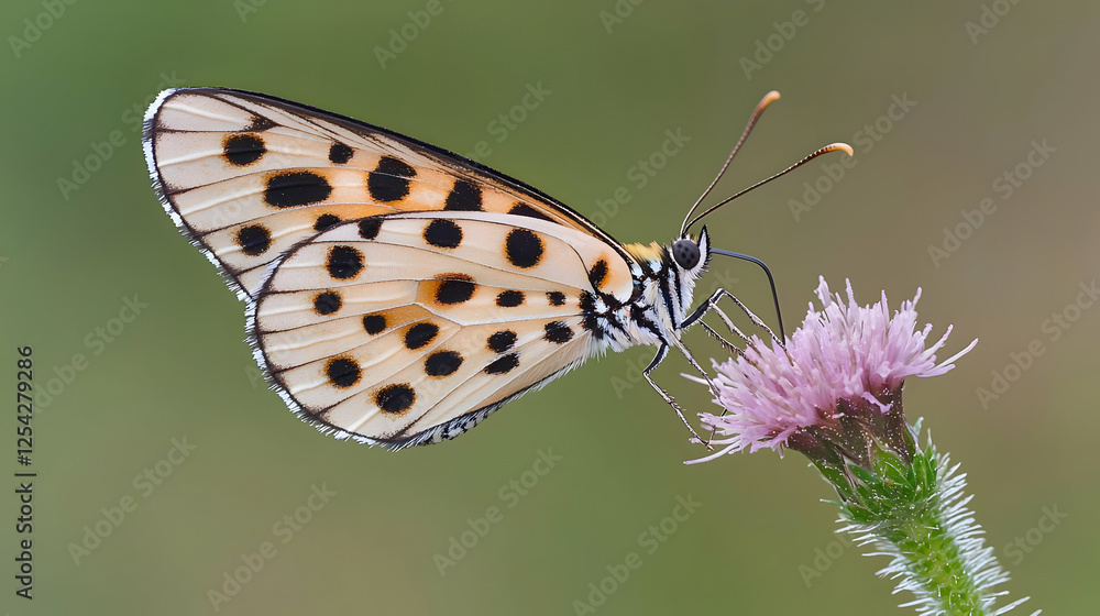Closeup of a Butterfly on a Flower