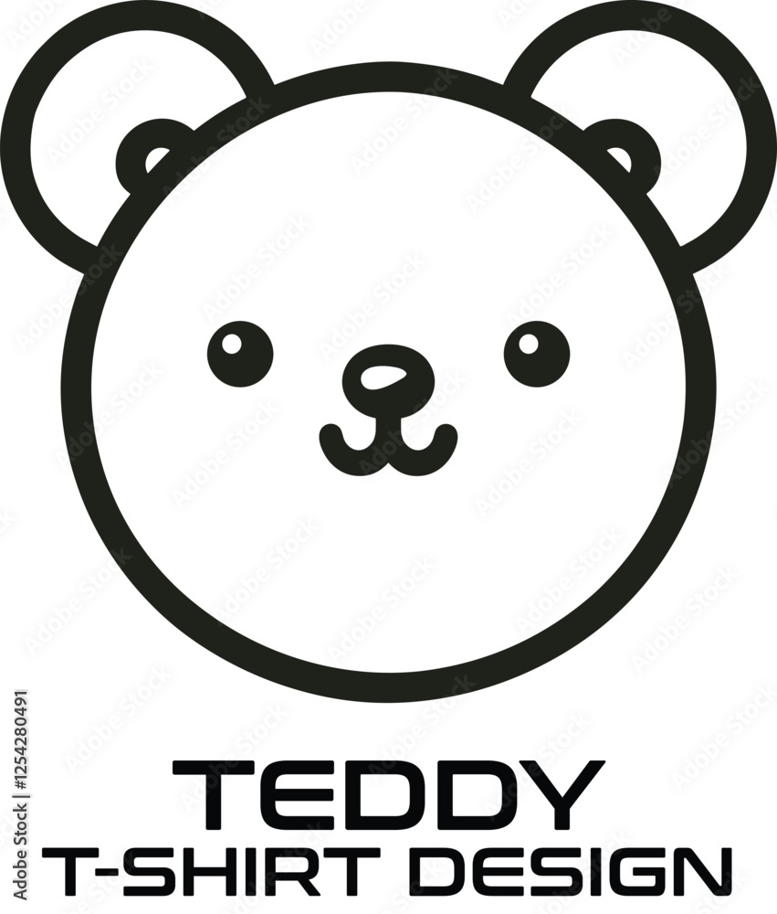 Obraz premium Teddy Vector T Shirt Design
