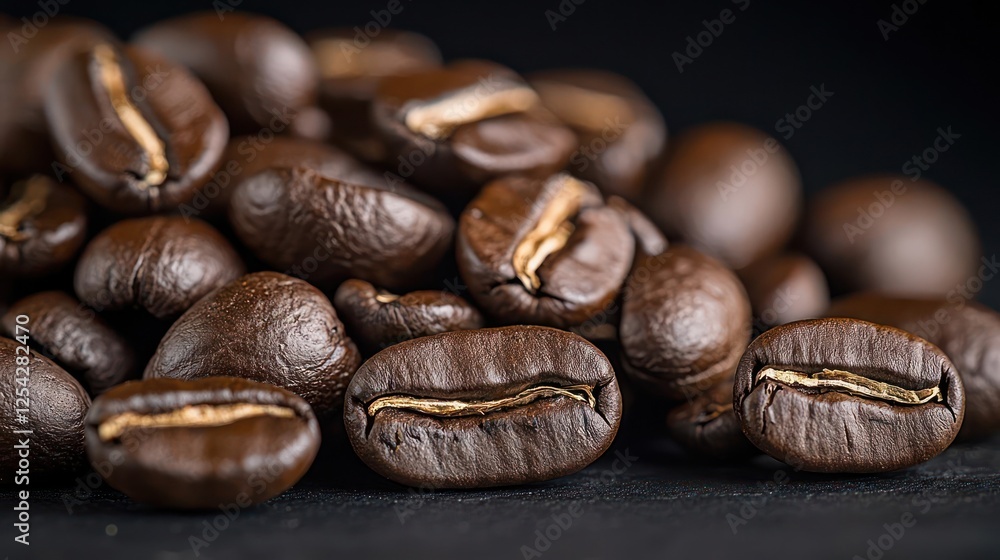 Closeup Of Roasted Coffee Beans Closeup Of Roasted Coffee Beans