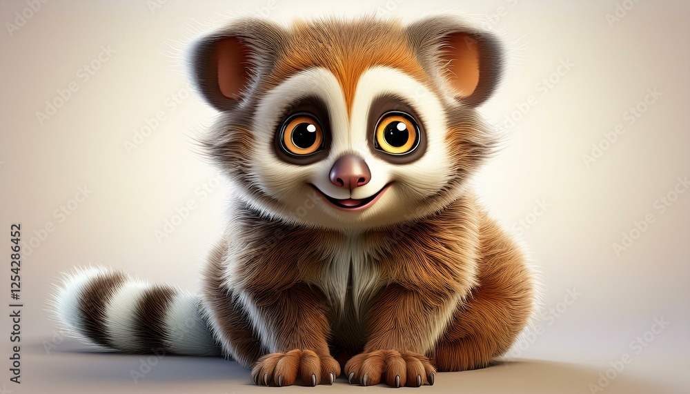 Niedliches Loris, weißer Hintergrund Niedliches Loris, weißer Hintergrund