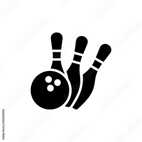 Bowling icon vector illustration. bowling ball and pin sign and symbol.