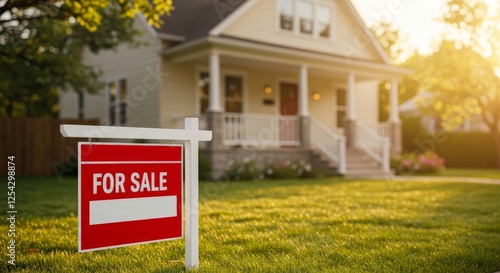 Wallpaper Mural modest residential house with for sale sign Torontodigital.ca