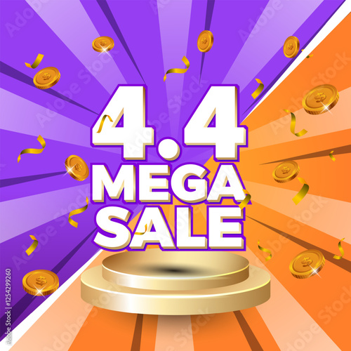 4.4 mega sale social media square feed design