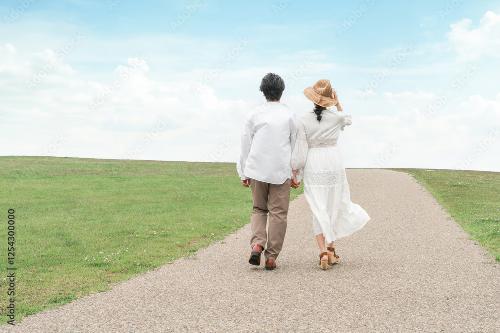 Fototapeta premium 新婚旅行・ハネムーン・旅する恋人・カップル・夫婦のイメージ 