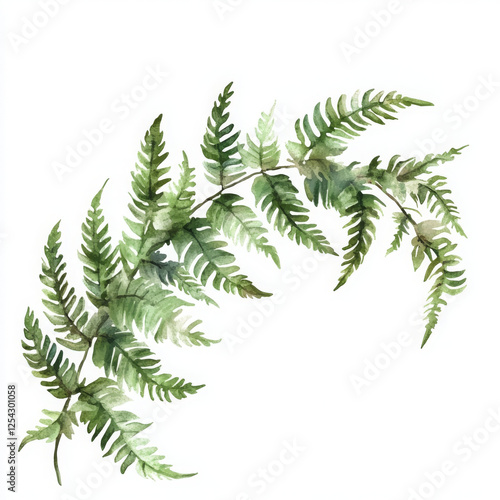 Wallpaper Mural Realistic boho fern frond illustration shines with natural beauty Torontodigital.ca