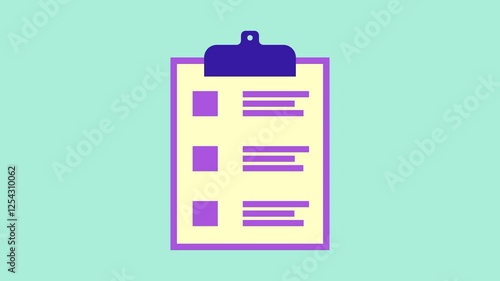 Checklist Icon – Task Management Illustration – To-Do List Graphic for Productivity and Organization