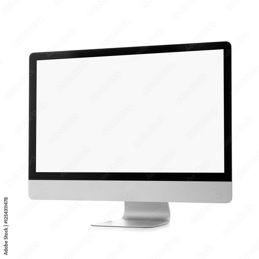 Computer monitor isolated on white. Modern technology Computer monitor isolated on white. Modern technology