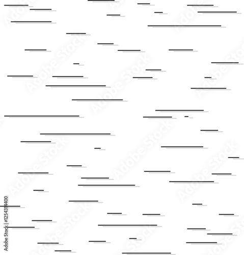 Texture in the form of horizontal stripes of different lengths. Objects have shadows.