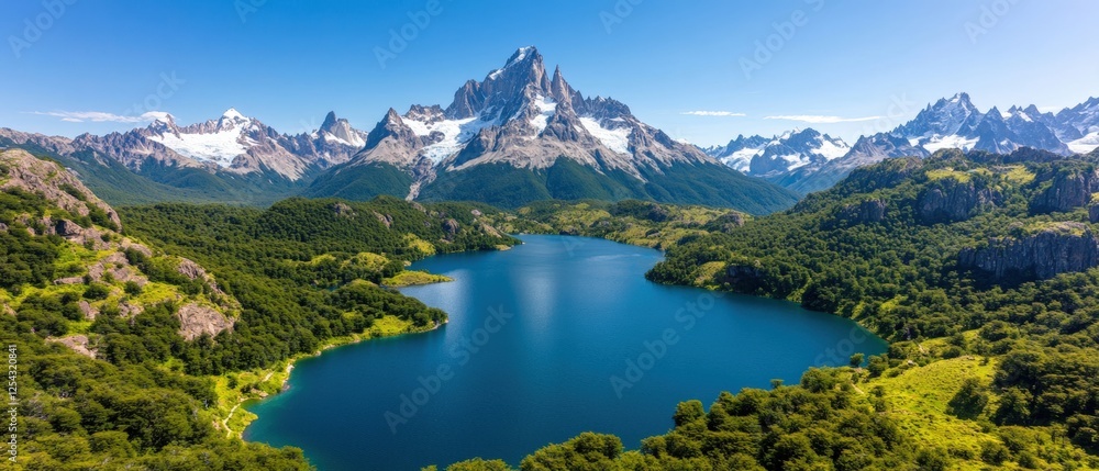 Snow covered mountains in argentina showcasing the natural beauty of the pampas region and surrounding landscapes Snow covered mountains in argentina showcasing the natural beauty of the pampas region and surrounding landscapes