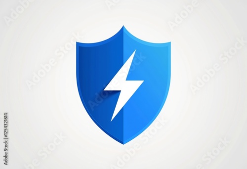 Free Download High-End Lightning Protection Icon: Blue and Clean Shield Design in Vector Format with Transparent Background for Security Systems.

 - GFXLoad