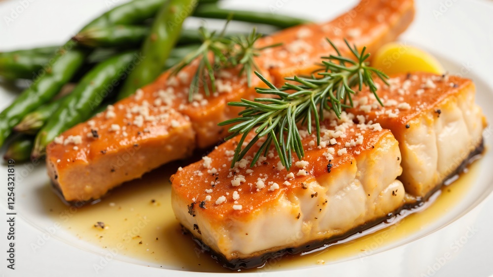 Gourmet Pan-Seared Salmon with Roasted Asparagus and Lemon Butter Sauce Gourmet Pan-Seared Salmon with Roasted Asparagus and Lemon Butter Sauce