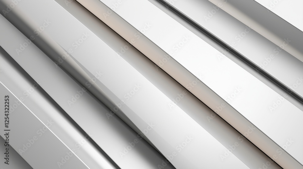 Metallic strips arranged at angles create a modern texture with reflections and highlights in daylight, 3d illustration. Metallic strips arranged at angles create a modern texture with reflections and highlights in daylight, 3d illustration.