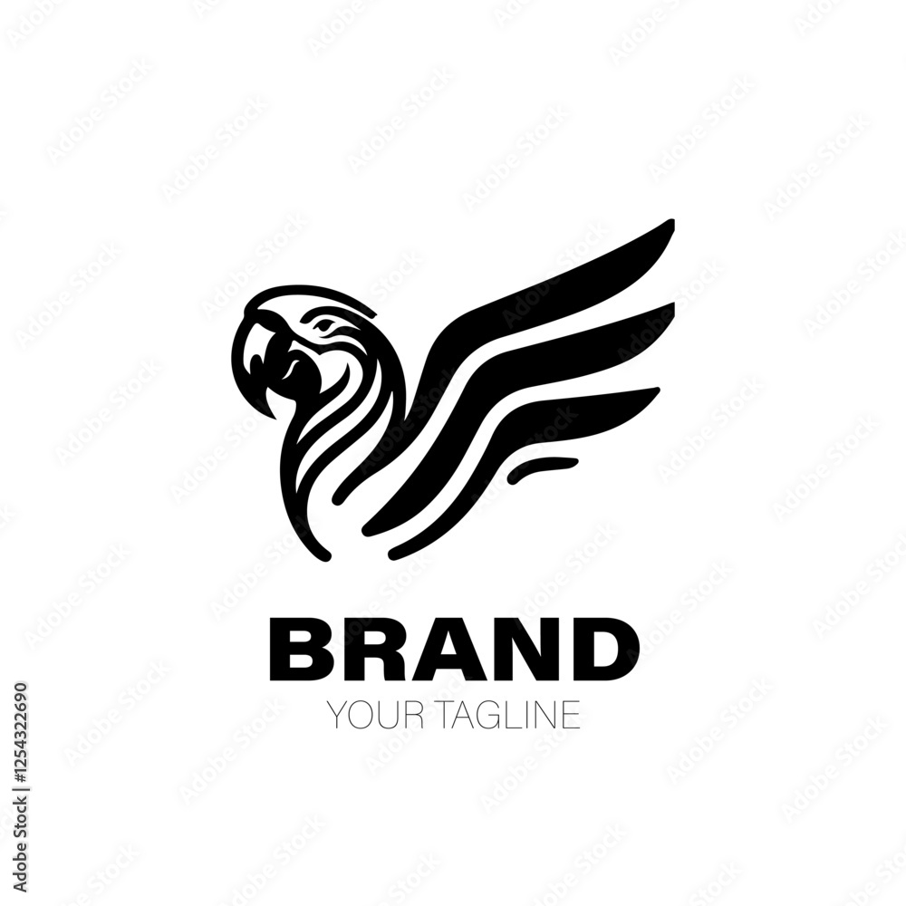 Obraz premium Macaw Logo. Macaw Logo Design. Macaw Logo Brand. Macaw Logo Vector Design Isolated on White Background