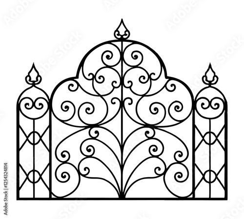 wrought iron fence