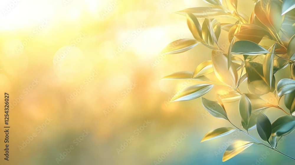Golden Sunlight Through Green Leaves Golden Sunlight Through Green Leaves