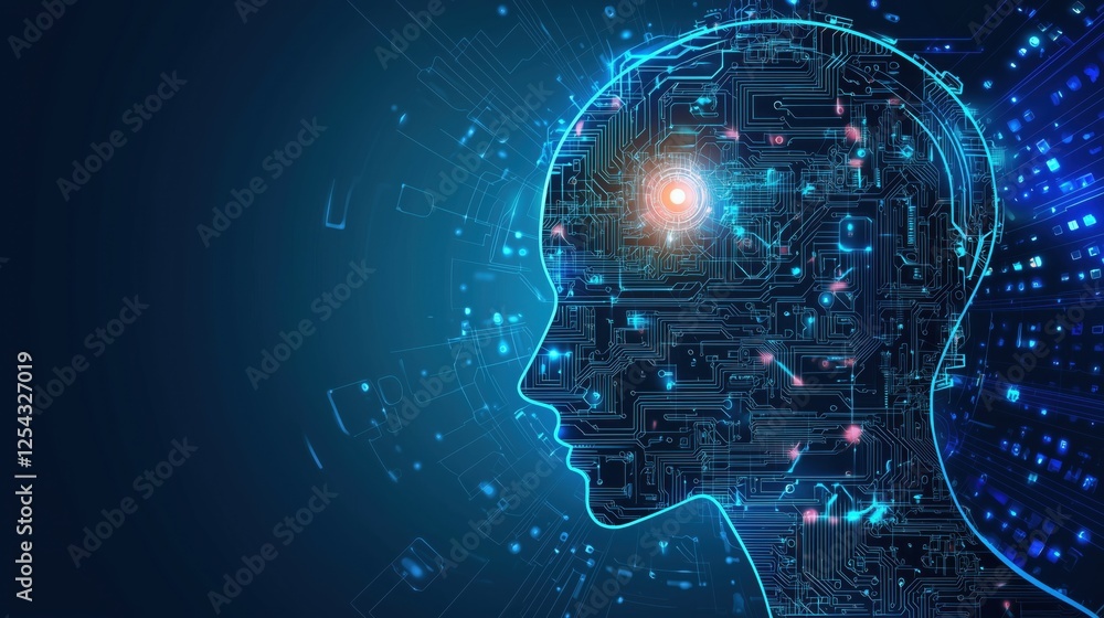 Abstract background in concept of artificial intelligence Abstract background in concept of artificial intelligence