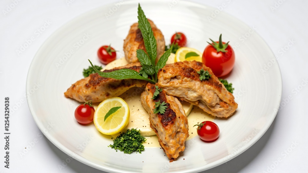 Gourmet Chicken Breast with Lemon and Mashed Potatoes Gourmet Chicken Breast with Lemon and Mashed Potatoes