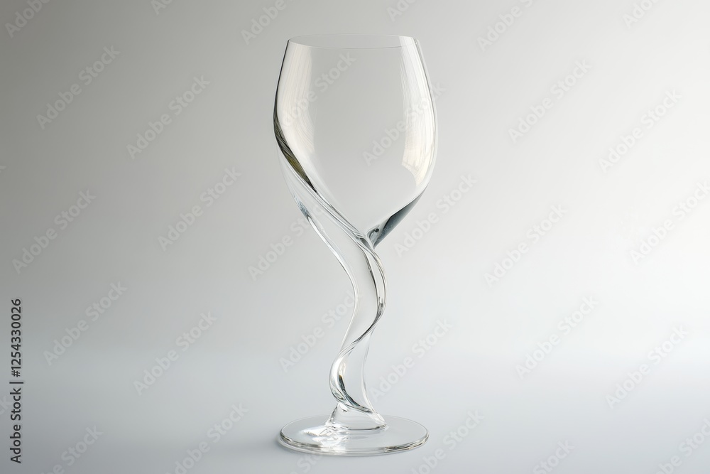 Obraz premium Elegant twisted glass showcasing unique design and craftsmanship perfect for modern table settings