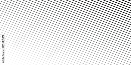 Slash line. Border with diagonal lines. Angle of tilt stripes. Black pattern of footer isolated vector on white background. modern.