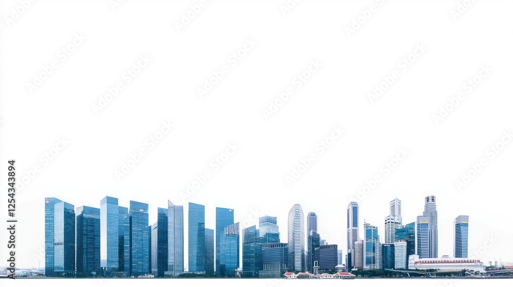 Naklejka premium Singapore Skyline Cityscape