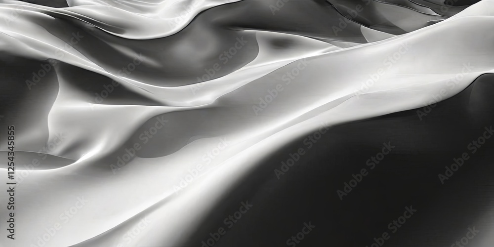 A black and white image of a white fabric A black and white image of a white fabric