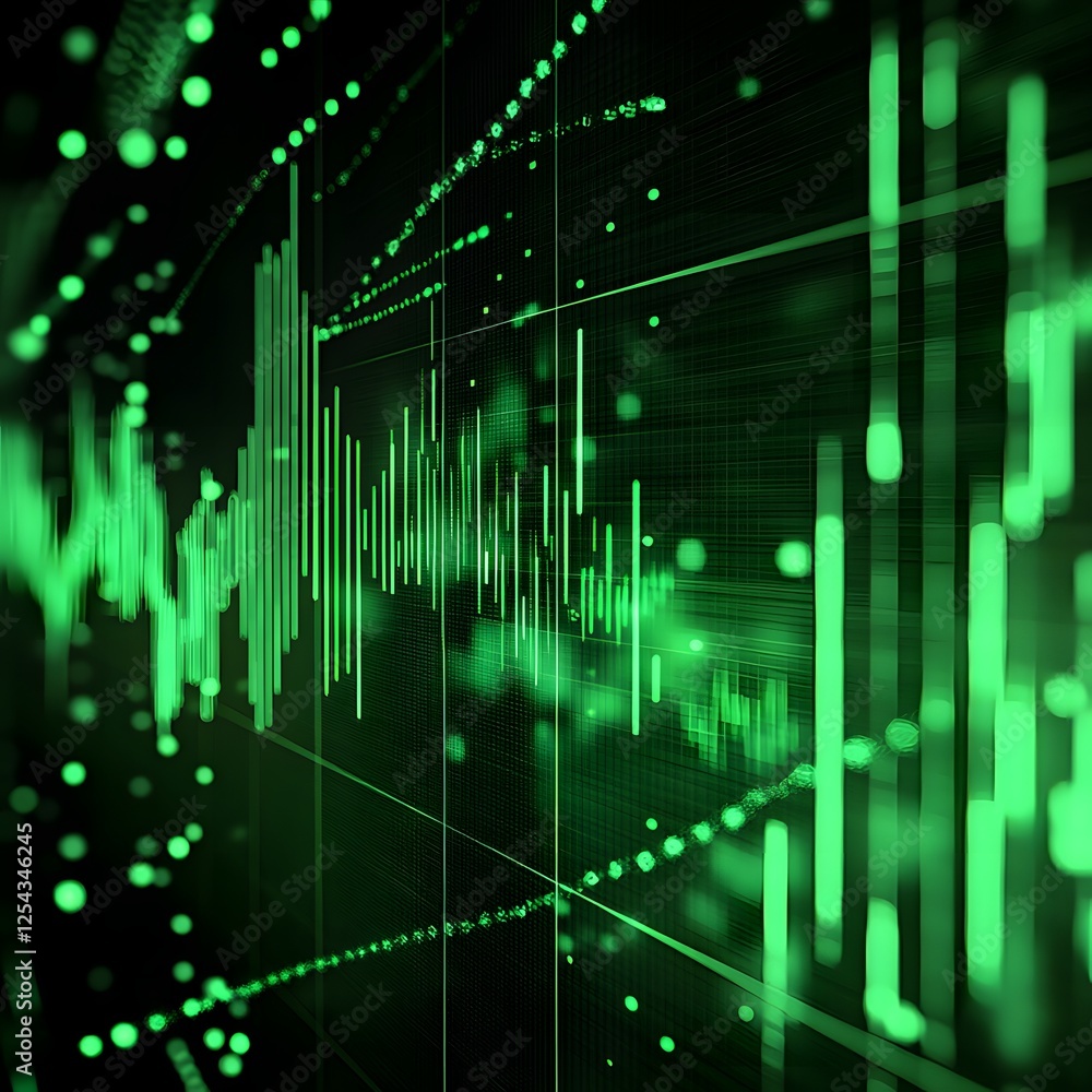Visualizing Data: Abstract Green Charts Pulse Dynamically Visualizing Data: Abstract Green Charts Pulse Dynamically