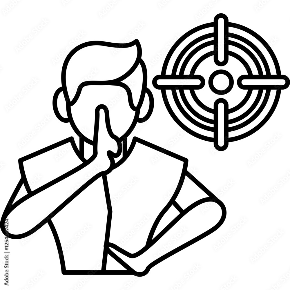 Fototapeta premium Mindful-Focus Icon