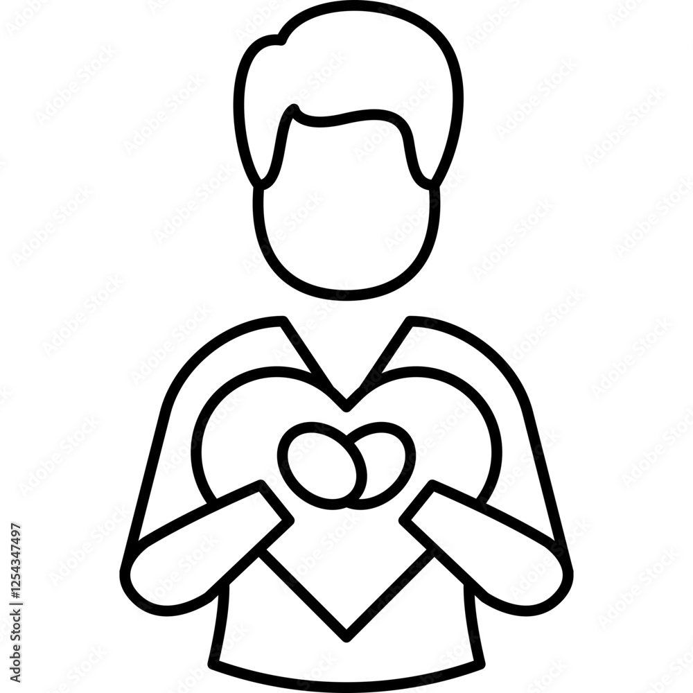 Obraz premium Self-Compassion Icon