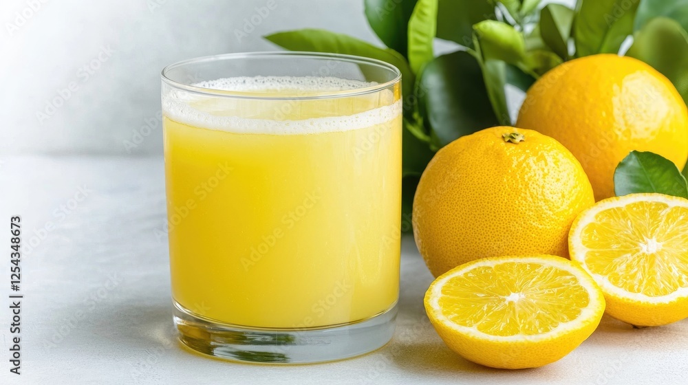 Fresh Orange Juice in Glass, Citrus Fruits, Healthy Drink Fresh Orange Juice in Glass, Citrus Fruits, Healthy Drink