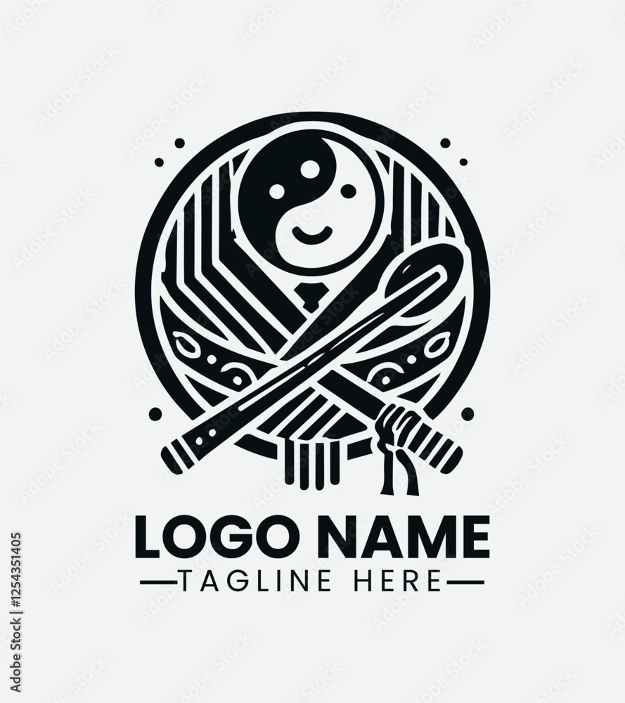 Obraz premium Japanese Fish Shaped Pastry Logo
