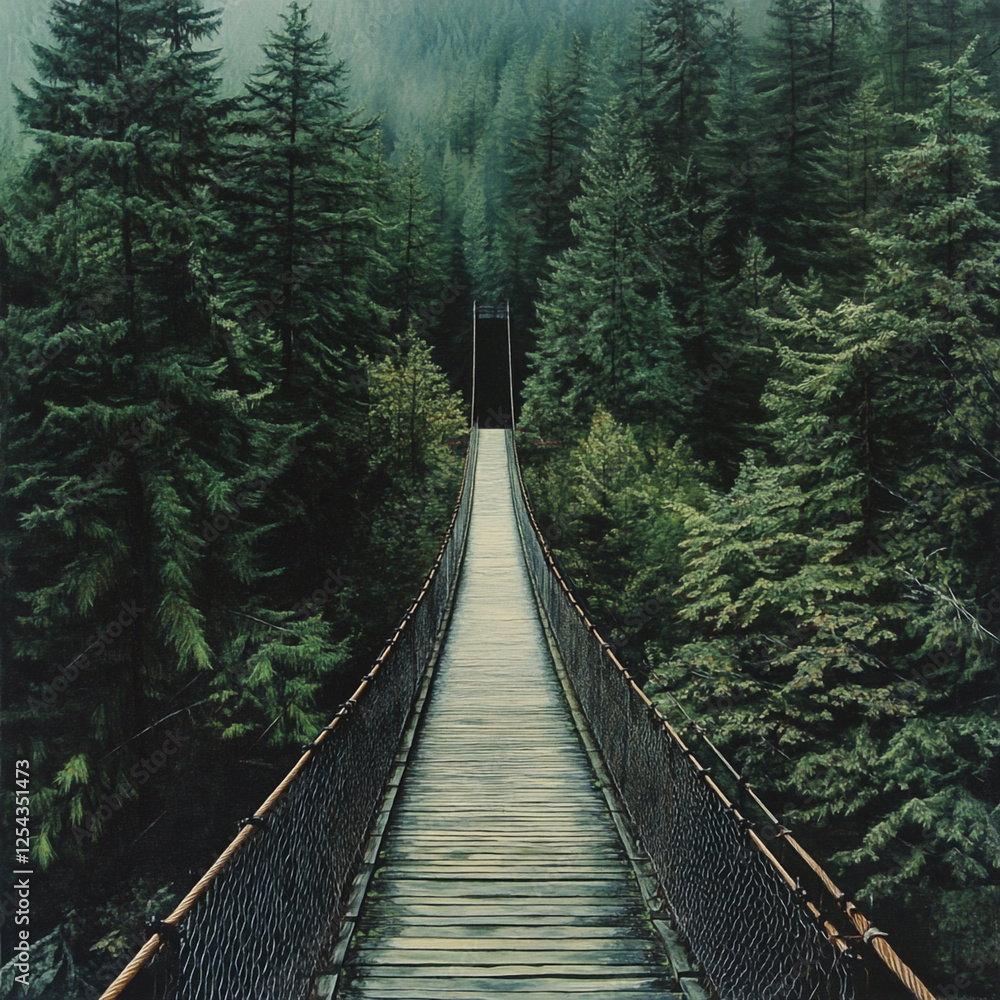 Fototapeta premium wooden bridge in the forest