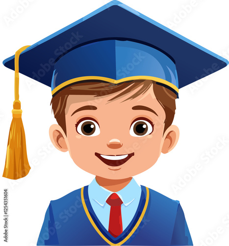 졸업, 학생, 교육, 학교, 모자, 가운, 고등학교, 디플로마, 국민, 미소, 꼬마, 젊음, 새학기, 학사모, 남자어린이, 축하,기념, 졸업 삽화, 졸업 백터