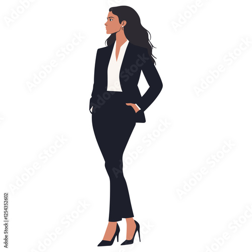 Business women wearing suite woman illustration female vector