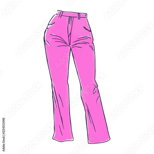 Pink pant pants illustration clothing vector
