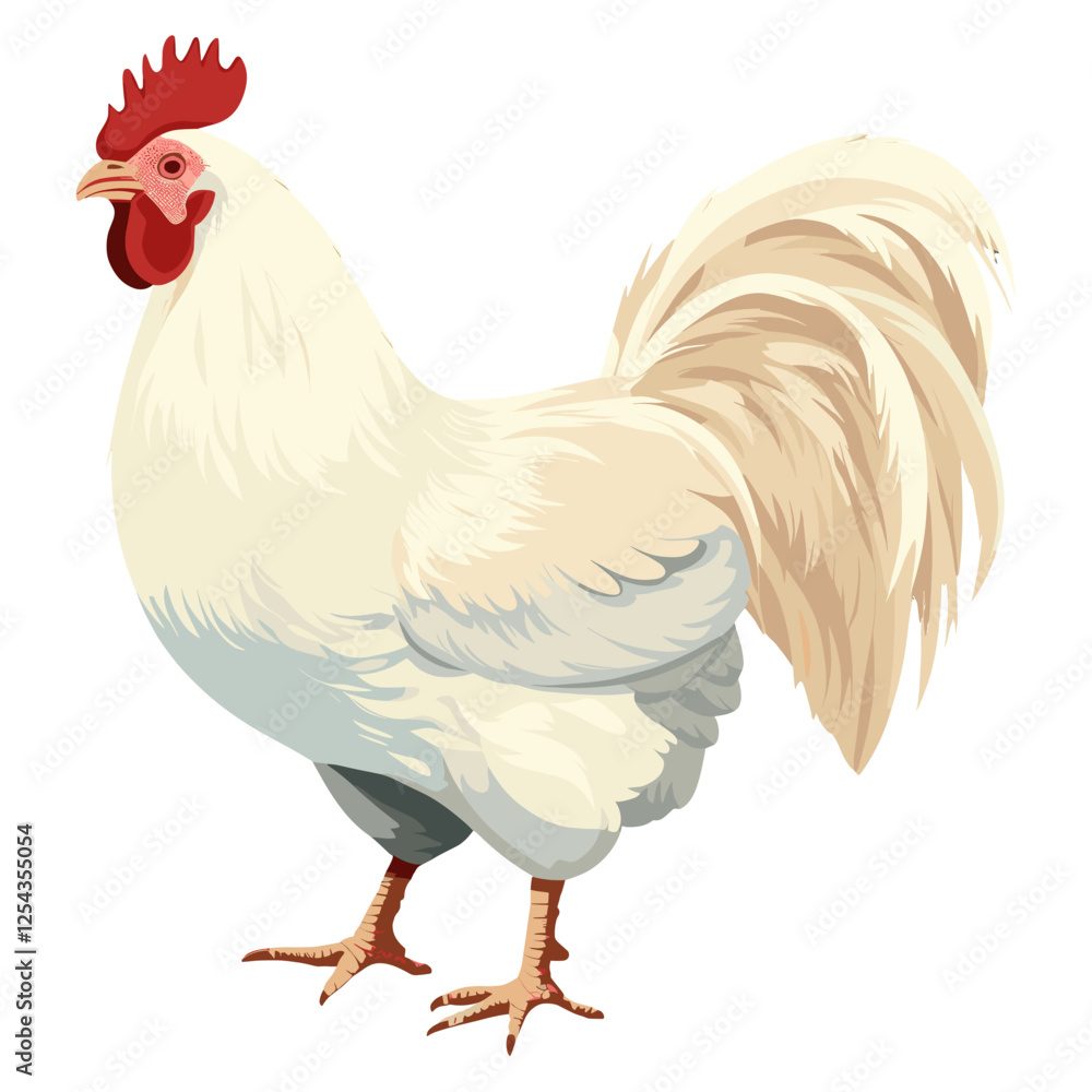 Fototapeta premium Chicken illustration poultry rooster vector