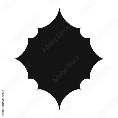 Islamic decagon-oval shape silhouette symbol design vector