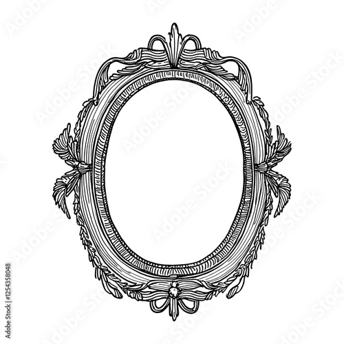 Oval shape Frame frame style oval vector