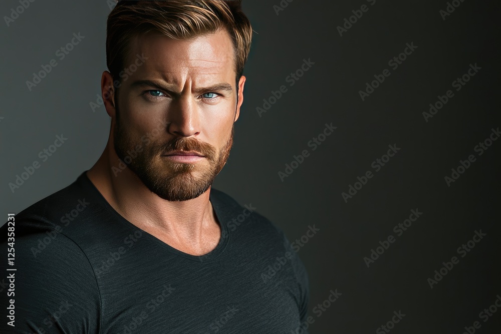 A Handsome Man with Brown Hair and Blue Eyes A Handsome Man with Brown Hair and Blue Eyes