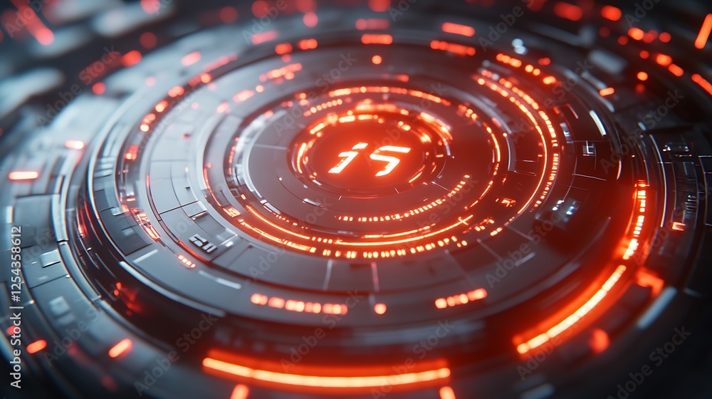 Futuristic Interface Displaying Technological Data Futuristic Interface Displaying Technological Data