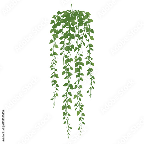 Long hanging jungle vines illustration plant leaf vector