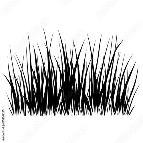 Grass silhouette vector plant vector