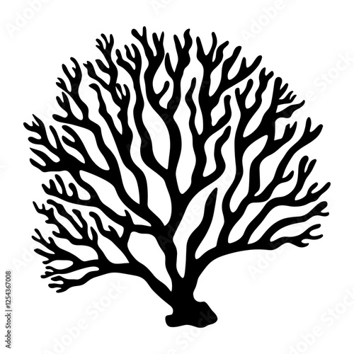Coral silhouette illustration plant vector