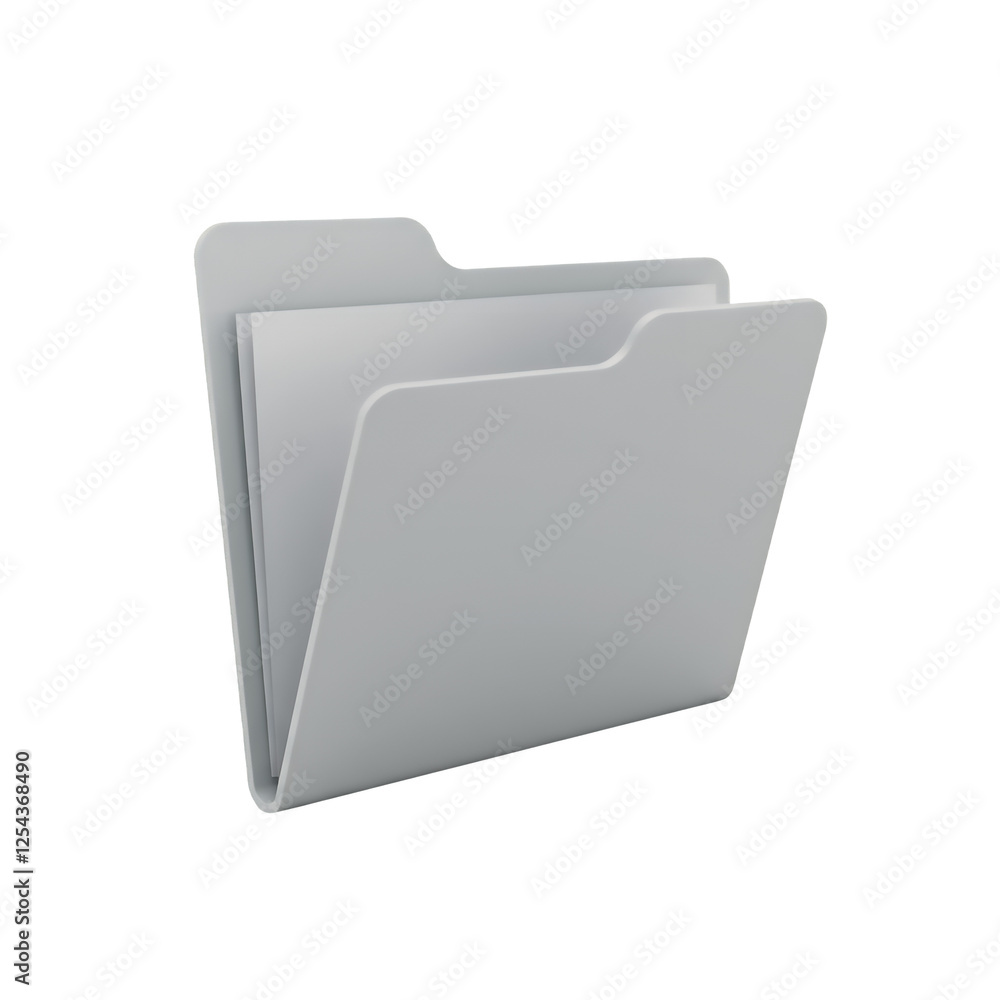 White File Folder Icon Isolated on transparent background for Data Storage White File Folder Icon Isolated on transparent background for Data Storage
