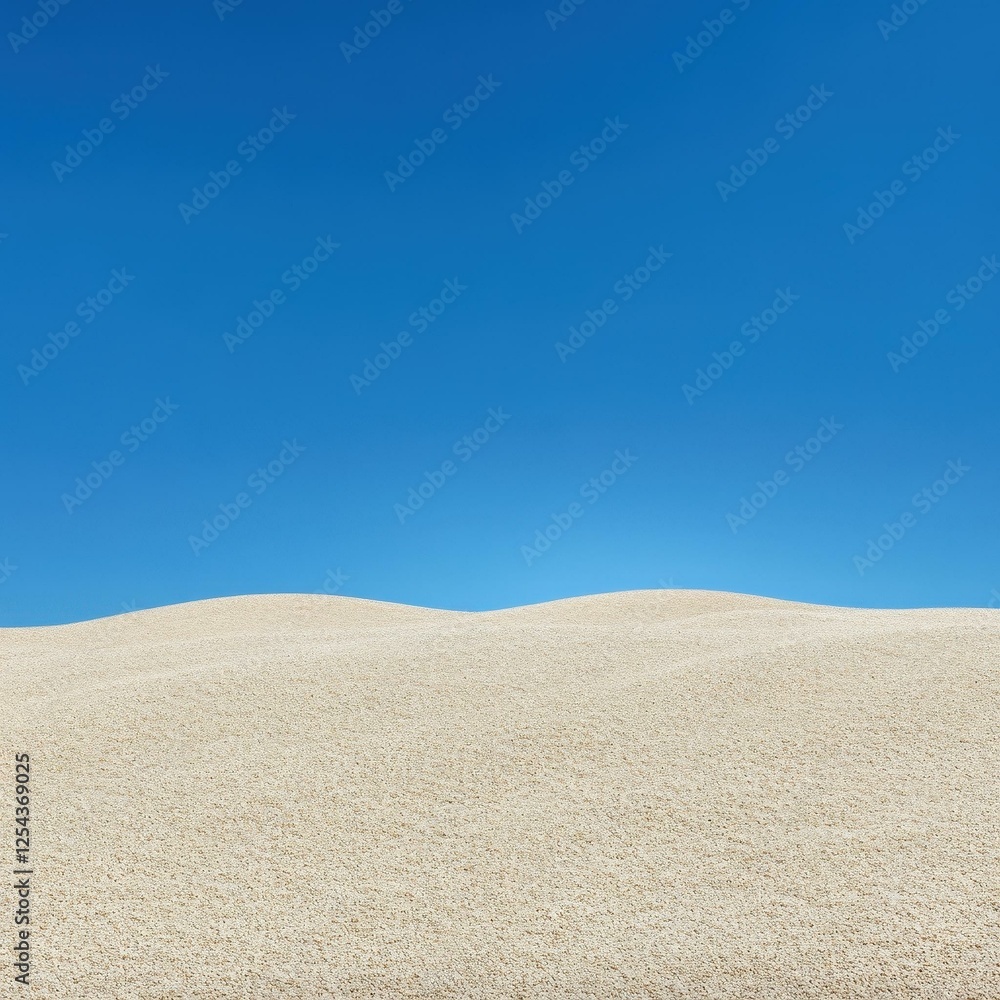 Naklejka premium Sandy Hills Under Blue Sky